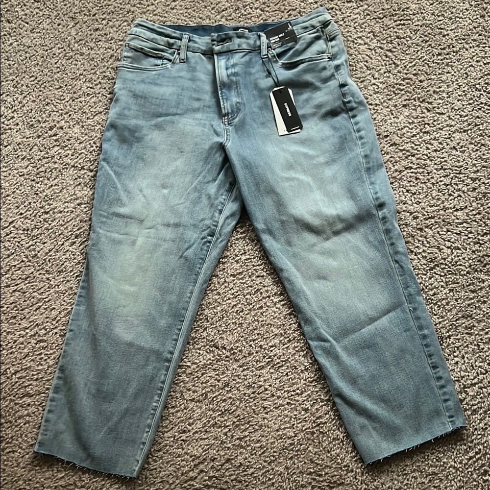 Express Women's High Rise Jeans - Light Blue